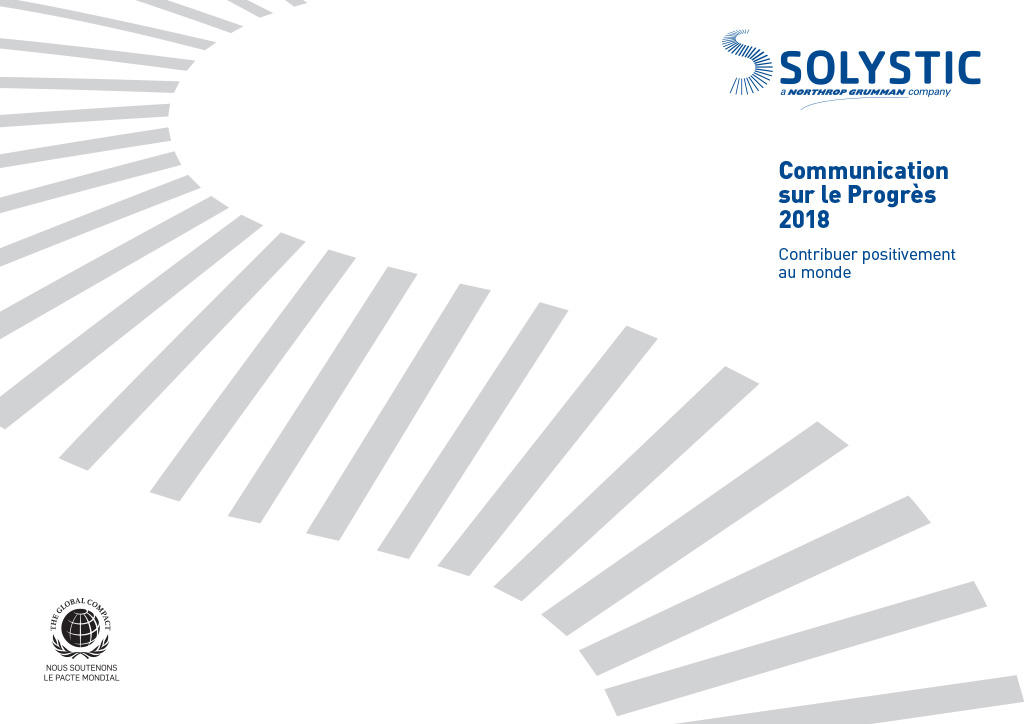 SOLYSTIC - Communication sur le progrès 2018