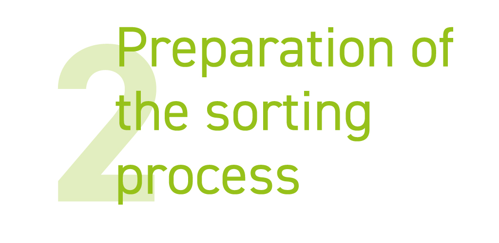 Preparation of the parcel and letter sorting process