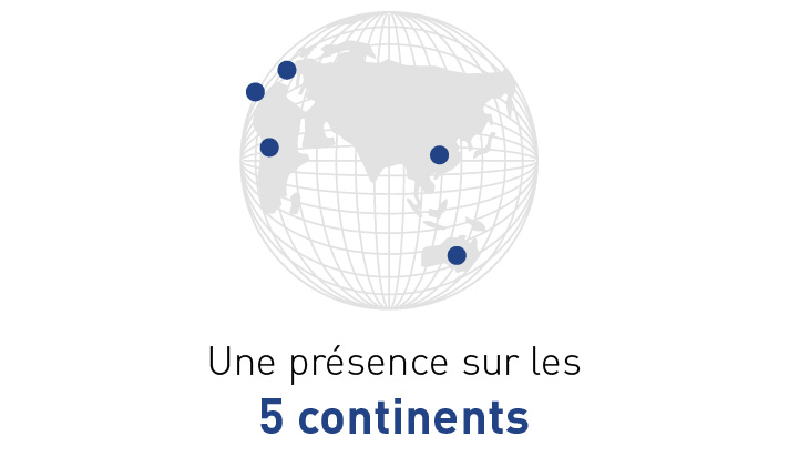 Une présence sur les 5 continents